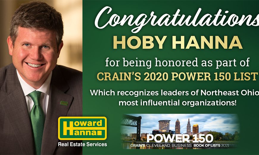 President of Howard Hanna Named in Power 150 List of Influential Leaders by Crain's Cleveland Business